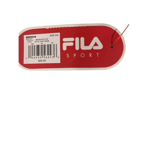 Fila Sport Black & Yellow Athletic Shorts & Shirt Set XXL XL Polyester Mens Acti - Picture 6 of 13